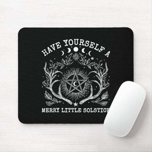Tapis De Souris Retro Have Yourself A Merry Little Solstice Yule C (Avec souris)