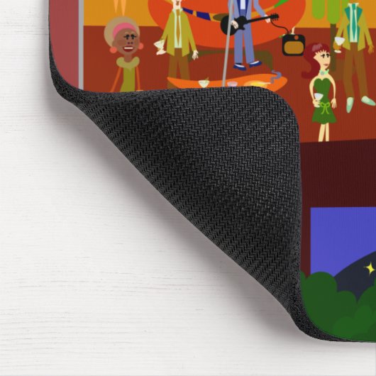 Tapis De Souris Retro House Fun Jet Set Art Design (Coin)