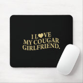 Tapis De Souris Retro I Love My Cougar-girlfriend Funny Boyfriend (Avec souris)