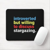 Tapis De Souris Retro Introverted But Willing Stargazing Lover Fun (Avec souris)