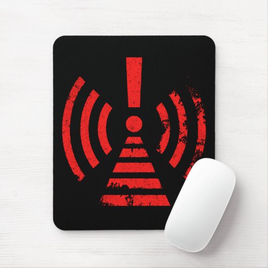Tapis De Souris Retro Keep Back Energy Warning Symbol (Avec souris)