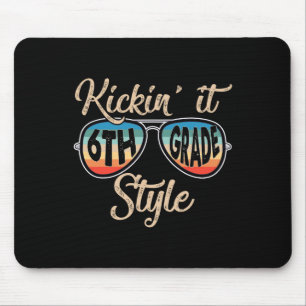 Tapis De Souris Retro Kickin It Enseignant De Style 6e Année Retou