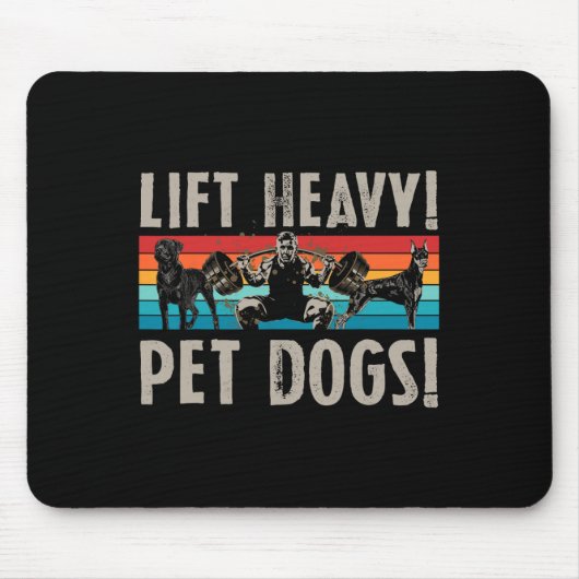 Tapis De Souris Retro Lift Heavy Pet Dogs Bodybuilding For Weightl (Devant)