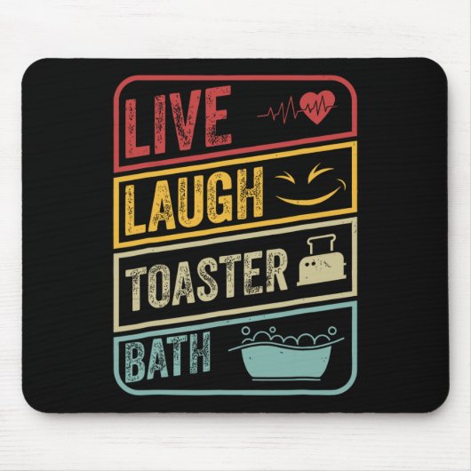 Tapis De Souris Retro Live Lauder Toaster Bath Skeleton Funny Hall (Devant)