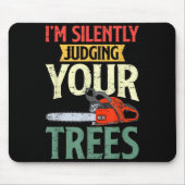 Tapis De Souris Retro Logger Lumberjack Arborist Dad Apparel Co. S (Devant)
