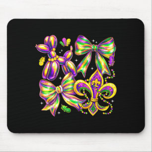 Tapis De Souris Rétro Mardi Gras Coup de Pinceau Fleur De Lis Coqu
