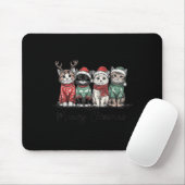 Tapis De Souris Retro Meowy Christmas Cute Cats With Santa Claus H (Avec souris)