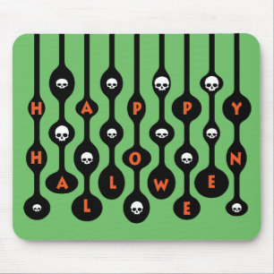 Tapis De Souris Rétro Mod Joyeux Halloween