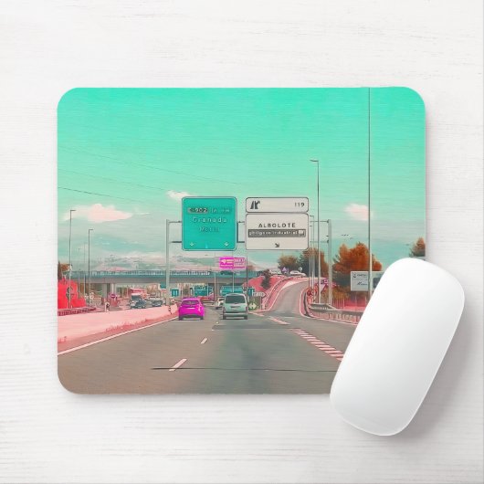 Tapis De Souris Retro Modern Highway Mouse Pad & Desk Mat (Avec souris)