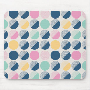 Tapis De Souris Rétro motif de demi-cercle
