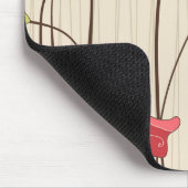 Tapis De Souris Rétro motif de pavots (Coin)
