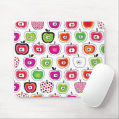 Tapis De Souris Rétro motif mignon de pomme (Avec souris)