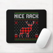 Tapis De Souris Retro Nice Rack Ugly Christmas Sweater Couples Mat (Avec souris)