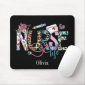 Tapis De Souris Retro Nurse Life mignonne Typographie (Avec souris)