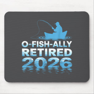 Tapis De Souris Retro O-poisson-ally Retraité 2026 Pêcheur Pêche R