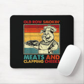 Tapis De Souris Retro Old Row Smoking Meats And Clapping Cheeks Fu (Avec souris)