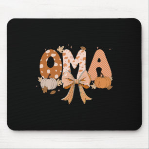 Tapis De Souris Retro Oma Coquette Bows Leopard Automne Thankgivin