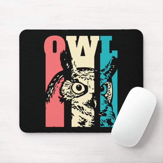 Tapis De Souris Retro Owl (Avec souris)