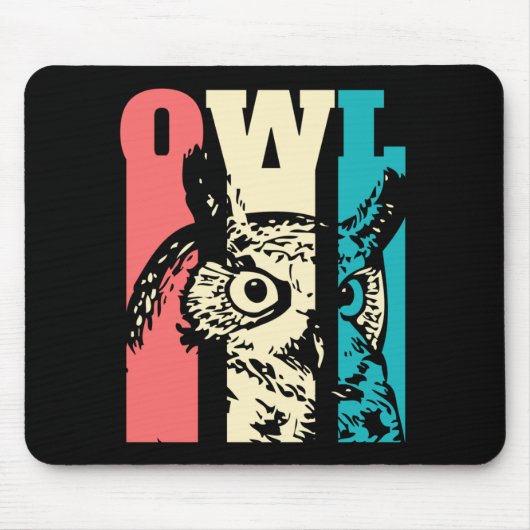 Tapis De Souris Retro Owl (Devant)