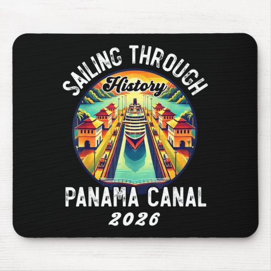 Tapis De Souris Retro Panama C Panama Waterway Sailing Cruising 20 (Devant)