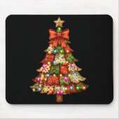 Tapis De Souris Retro Patchwork Bow Christmas,rustic Country Chris (Devant)