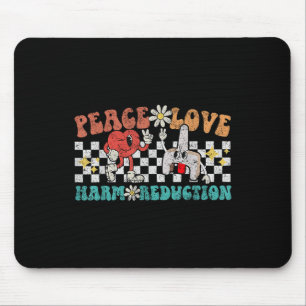 Tapis De Souris Rétro Peace Love Réduction des dommages Surdose Se