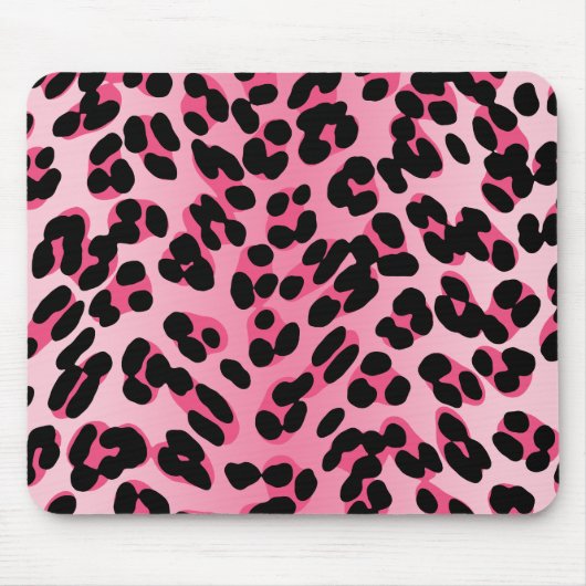 Tapis De Souris Rétro Pink Leopard (Devant)