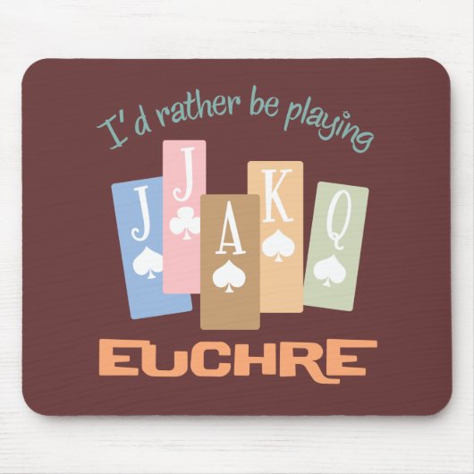 Tapis De Souris Rétro plutôt Euchre de jeu (Devant)