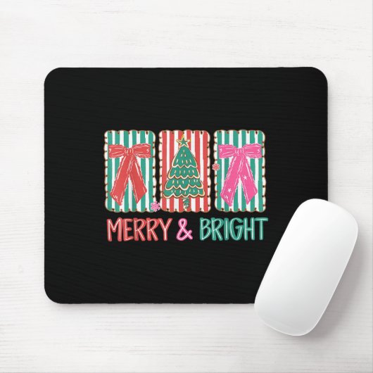 Tapis De Souris Retro Preppy Merry And Bright Girly Coquette Chris (Avec souris)