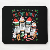 Tapis De Souris Retro Profol Silent Night Icu Nurses Funny Merry C (Devant)