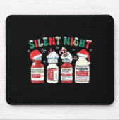 Tapis De Souris Retro Profol Silent Night Icu Nurses Funny Merry C (Devant)
