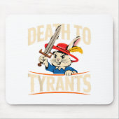 Tapis De Souris Retro Rabbit Meme Death To Tyrants Funny (Devant)