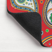Tapis De Souris Retro Red Paisley Print Thick Computer Mousepad (Coin)