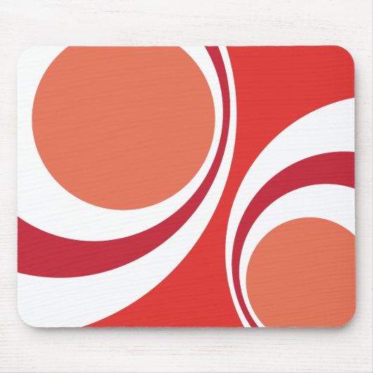 Tapis De Souris rétro rouge (Devant)