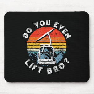 Tapis De Souris Retro Ski Vintage Vous Même Soulevez Bro_ _1
