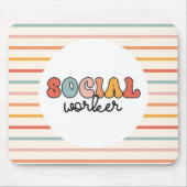 Tapis De Souris Rétro Social Worker (Devant)