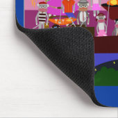 Tapis De Souris Retro Sock Monkey Party Life Cartoon Illustration (Coin)