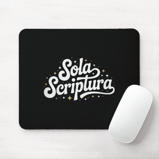 Tapis De Souris Retro Sola Scriptura Reformed Christian Theology D (Avec souris)