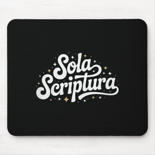 Tapis De Souris Retro Sola Scriptura Reformed Christian Theology D (Devant)