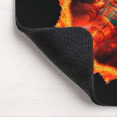 Tapis De Souris Retro Steampunk Moon Rocket (Coin)