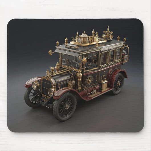 Tapis De Souris Retro Steampunk Police Cruiser (Devant)