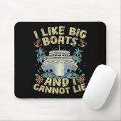 Tapis De Souris Retro Style I Like Big Boats And I Cannot Lie Crui (Avec souris)