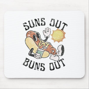 Tapis De Souris Retro Suns Out Buns Chaud Chien Chaud Bbq Quart De