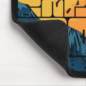 Tapis De Souris Retro Sunset Paysage Randonnée Aventure Explorez (Coin)