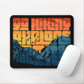 Tapis De Souris Retro Sunset Paysage Randonnée Aventure Explorez (Avec souris)
