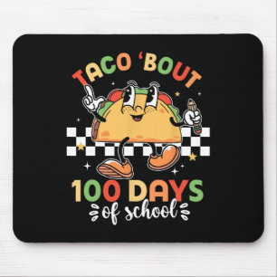 Tapis De Souris Retro Super 100e jour enseignant Taco Bout 100 jou