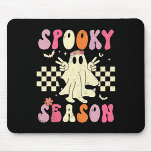 Tapis De Souris Retro Super Fantôme Éffrayant saison Ghost Boo Hal