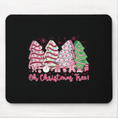 Tapis De Souris Retro Super rose Oh Noël Arbre gâteaux Debbie C (Devant)