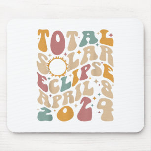 Tapis De Souris Rétro Super total Éclipse solaire 08 avril 2024