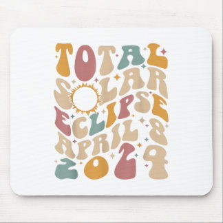 Tapis De Souris Rétro Super total Éclipse solaire 08 avril 2024